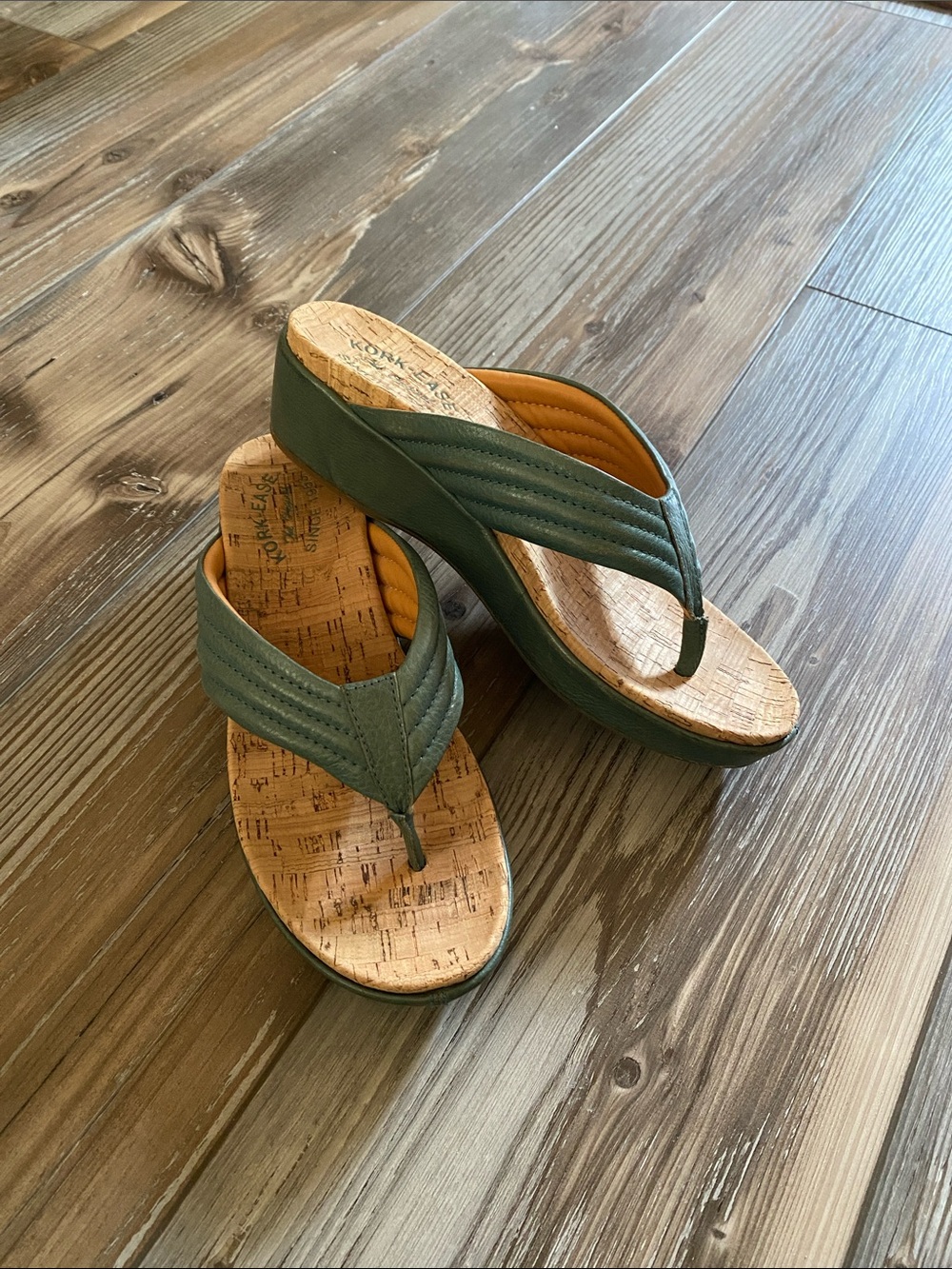 🩴Kork Ease🩴Teal Madison Wedge Sandals - Picture 2 of 11